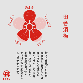 梅干バラエティーセット 各味100g*5p　化粧箱入